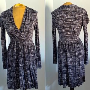 H&M faux wrap dress with long sleeves